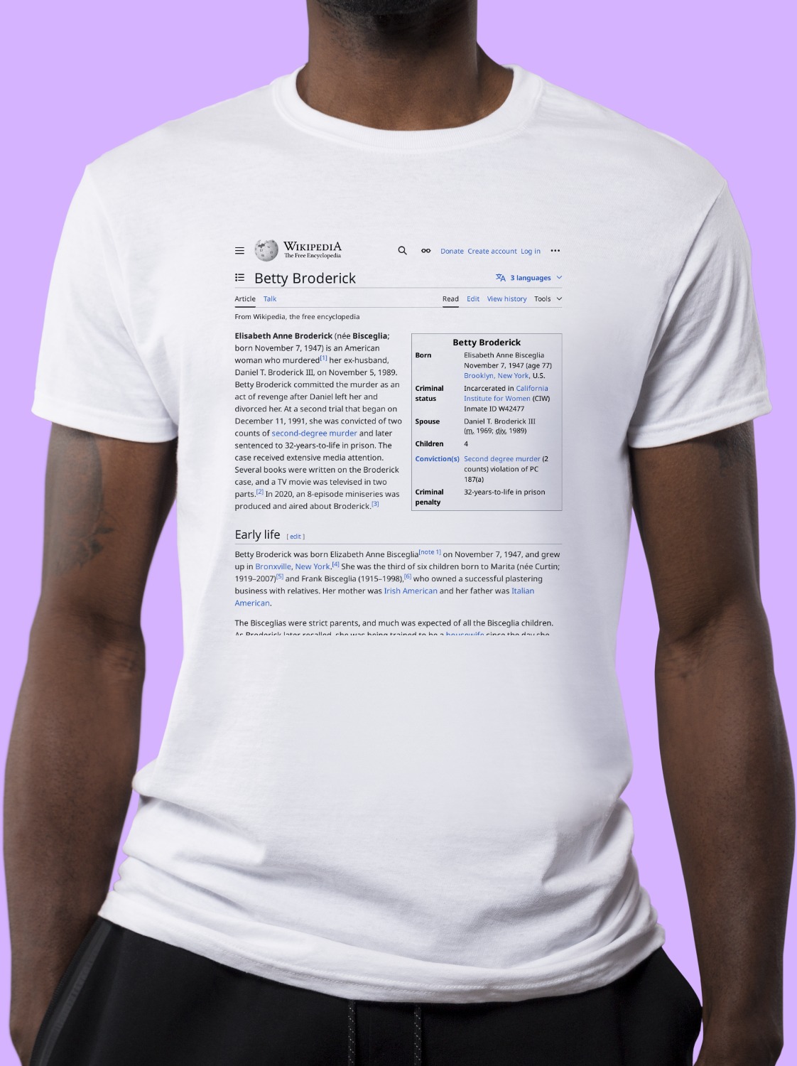 free betty broderick t shirt