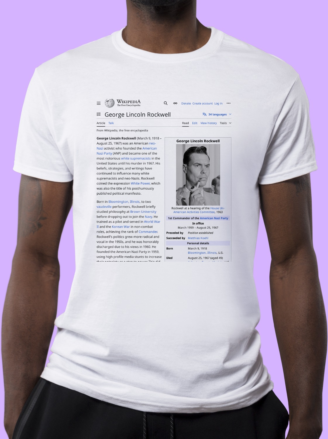george lincoln rockwell shirt