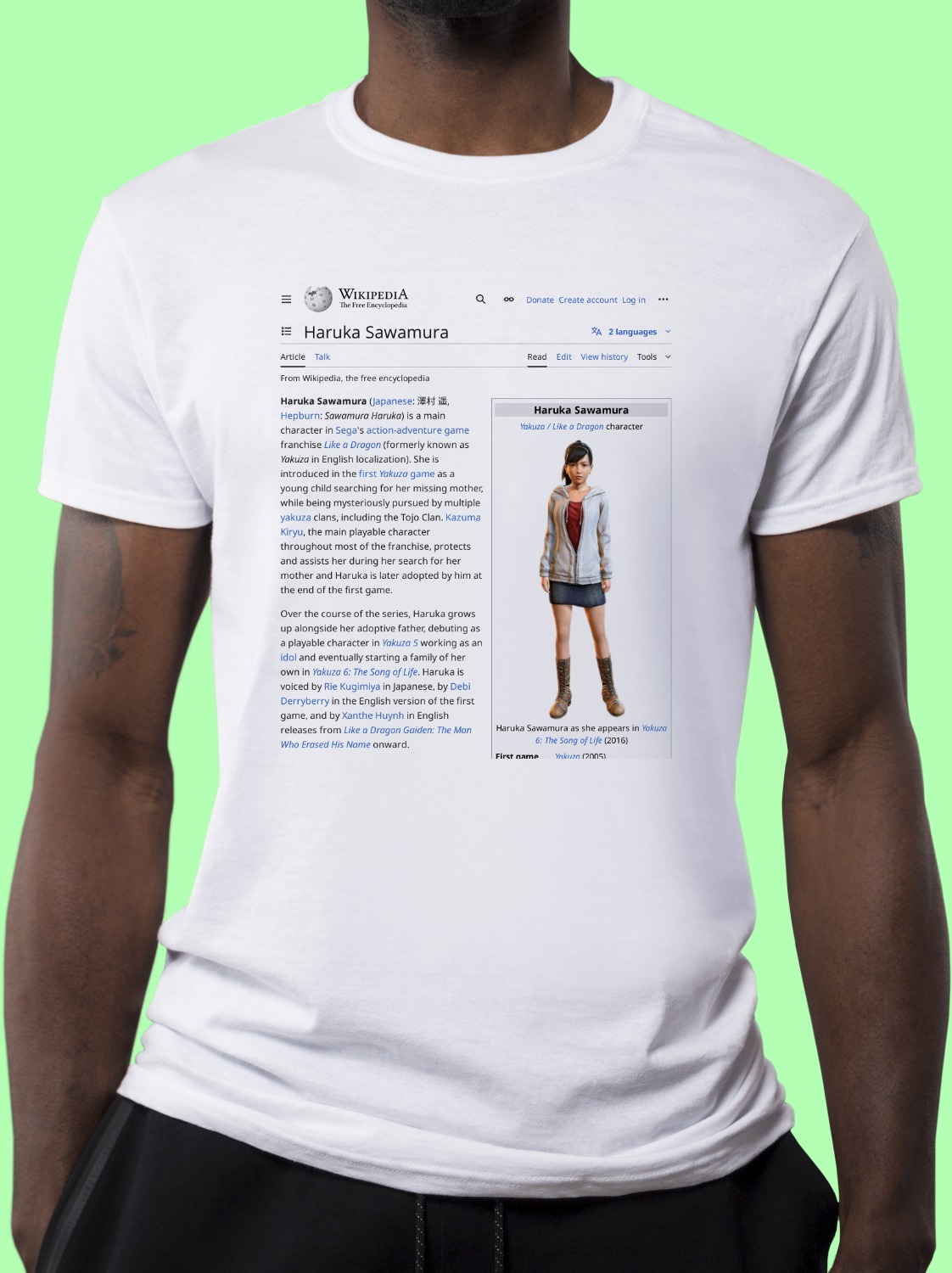 Haruka Sawamura Wikipedia T-Shirt