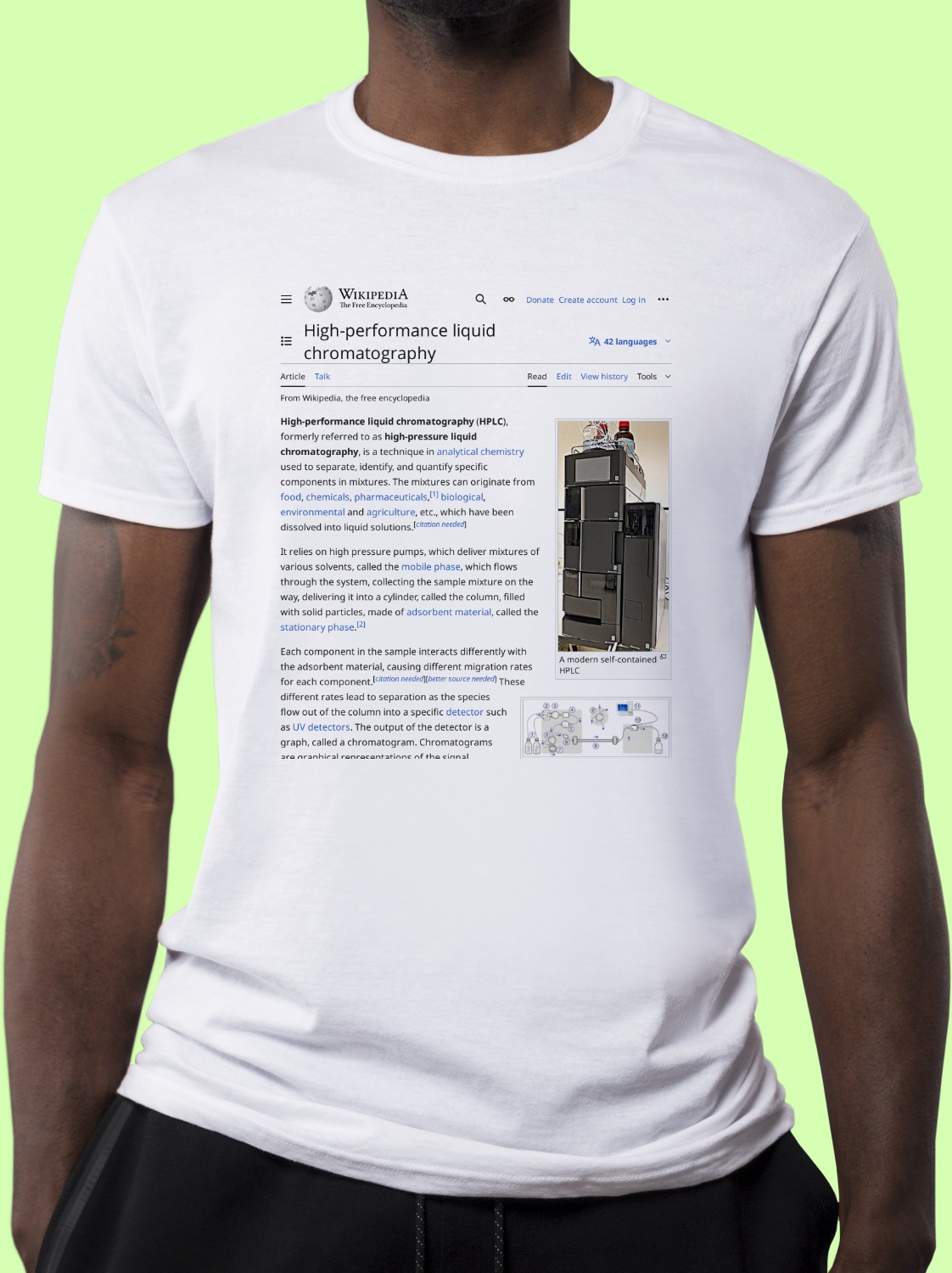 Highperformance liquid chromatography Wikipedia TShirt