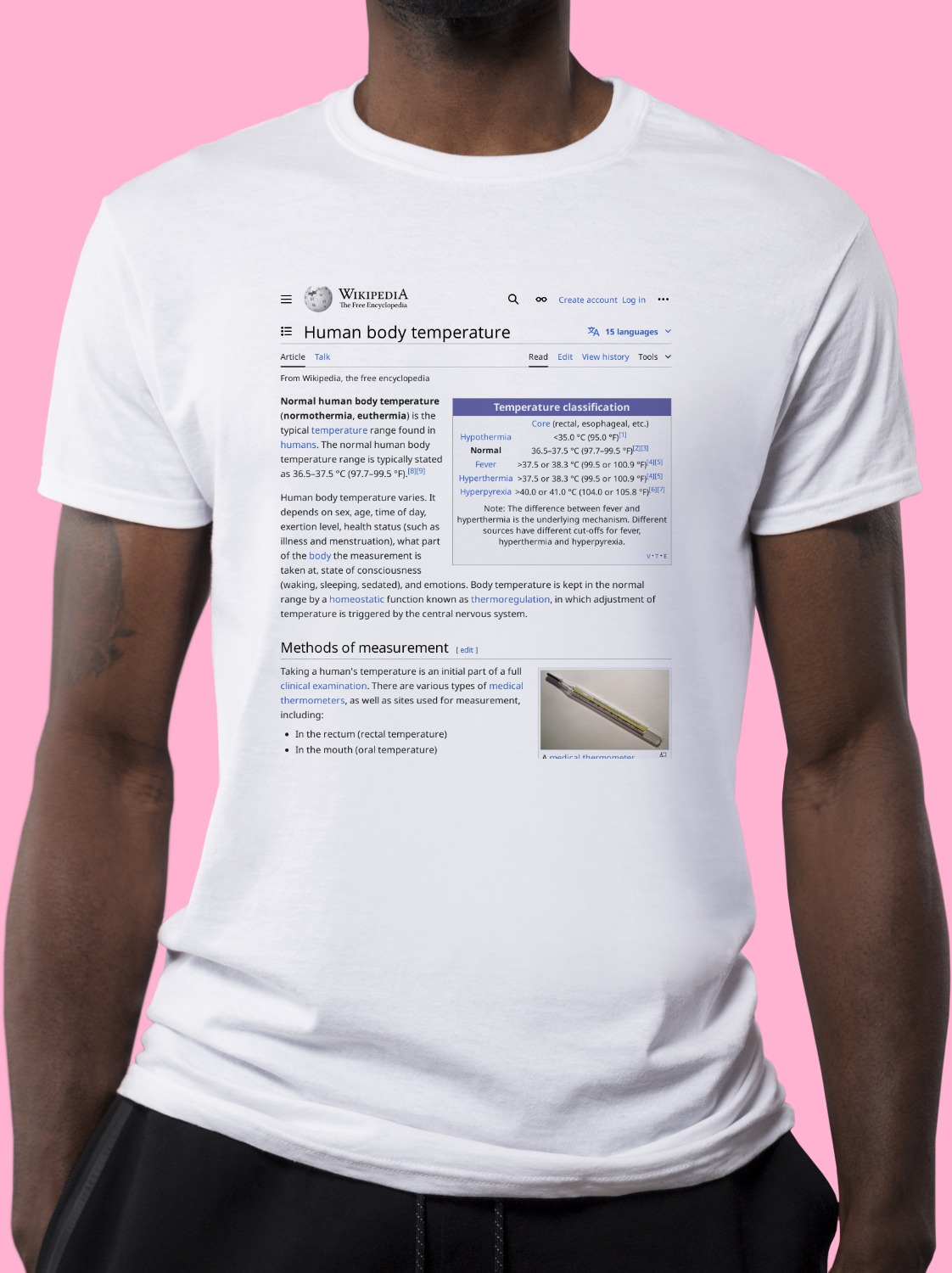 human-body-temperature-wikipedia-t-shirt