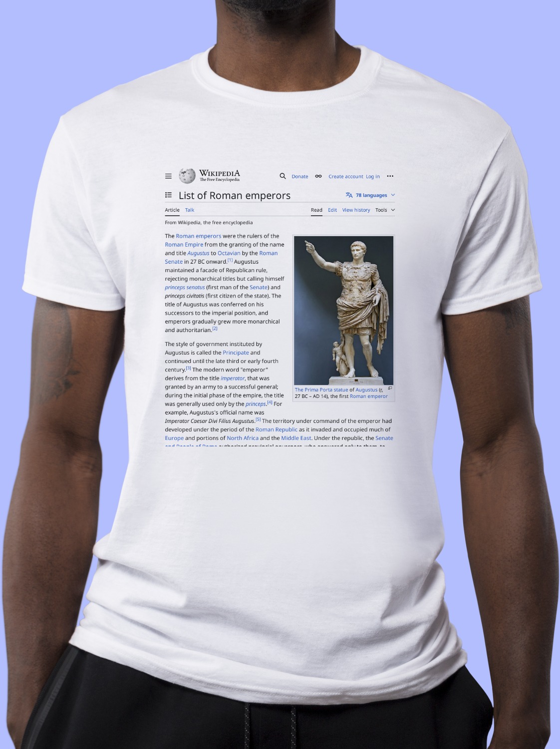 list-of-roman-emperors-wikipedia-t-shirt