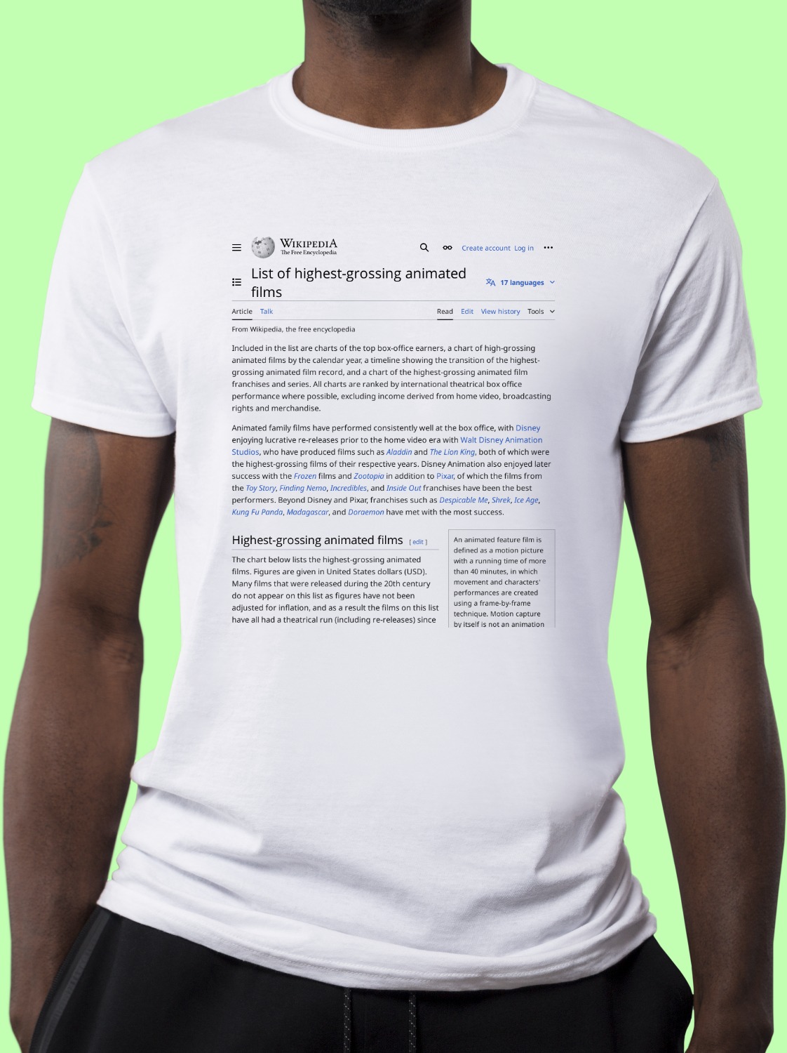 list-of-highest-grossing-animated-films-wikipedia-t-shirt