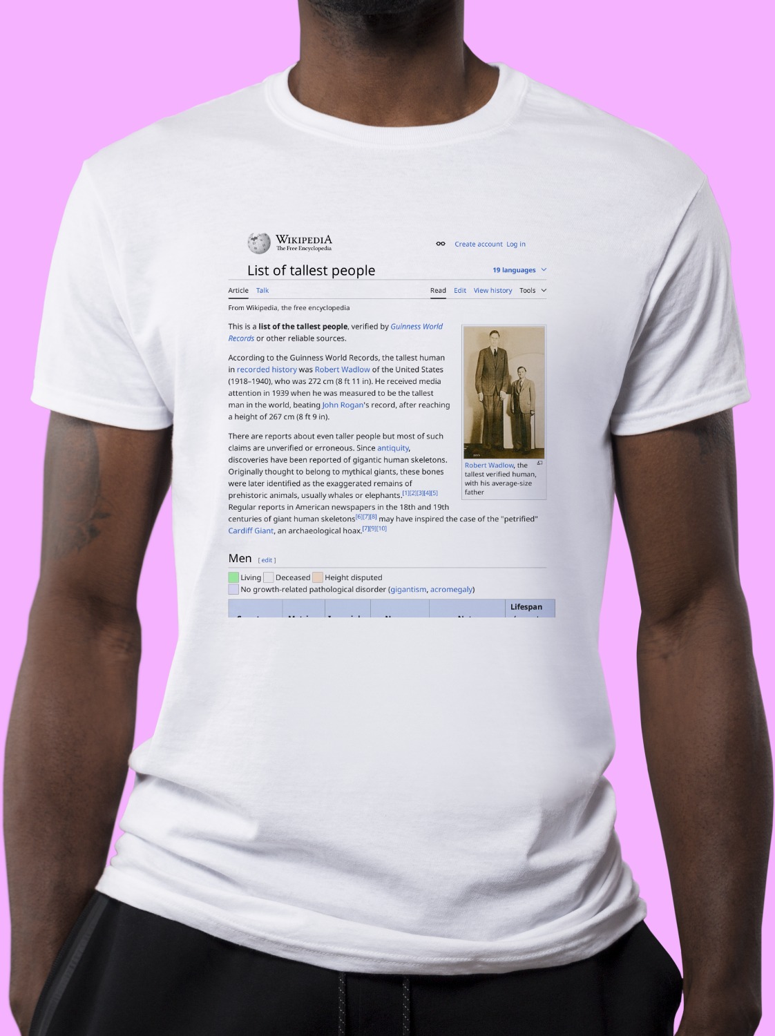 list-of-tallest-people-wikipedia-t-shirt