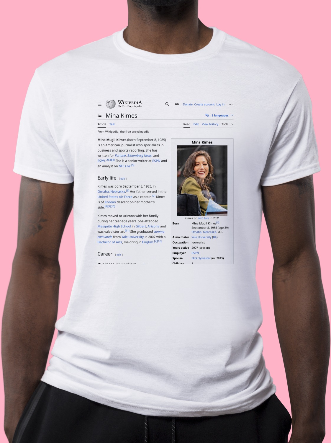 Mina Kimes Wikipedia T-Shirt