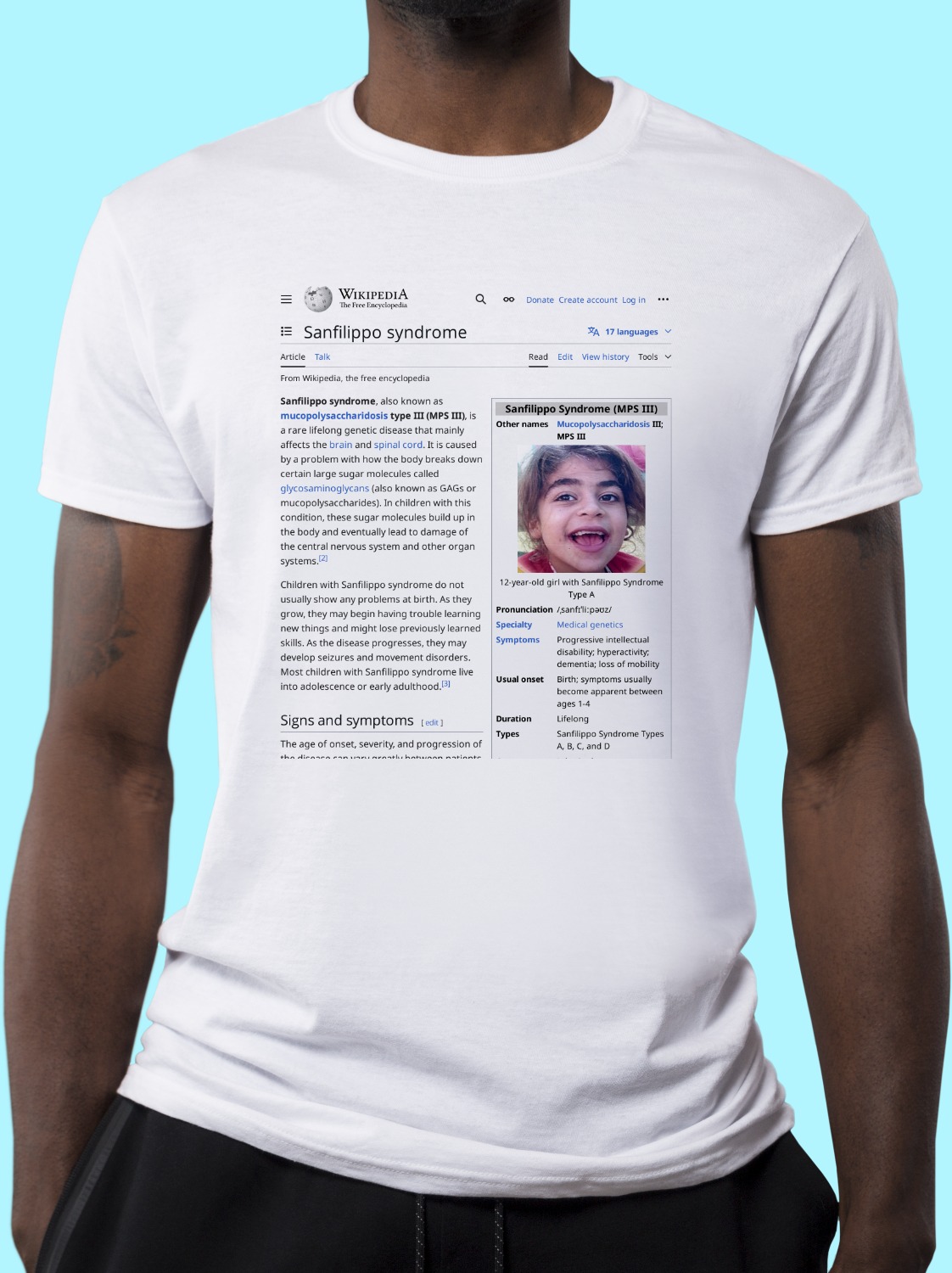 Sanfilippo syndrome Wikipedia T-Shirt