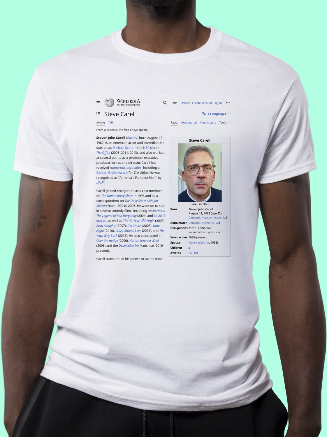 steve carell t shirt