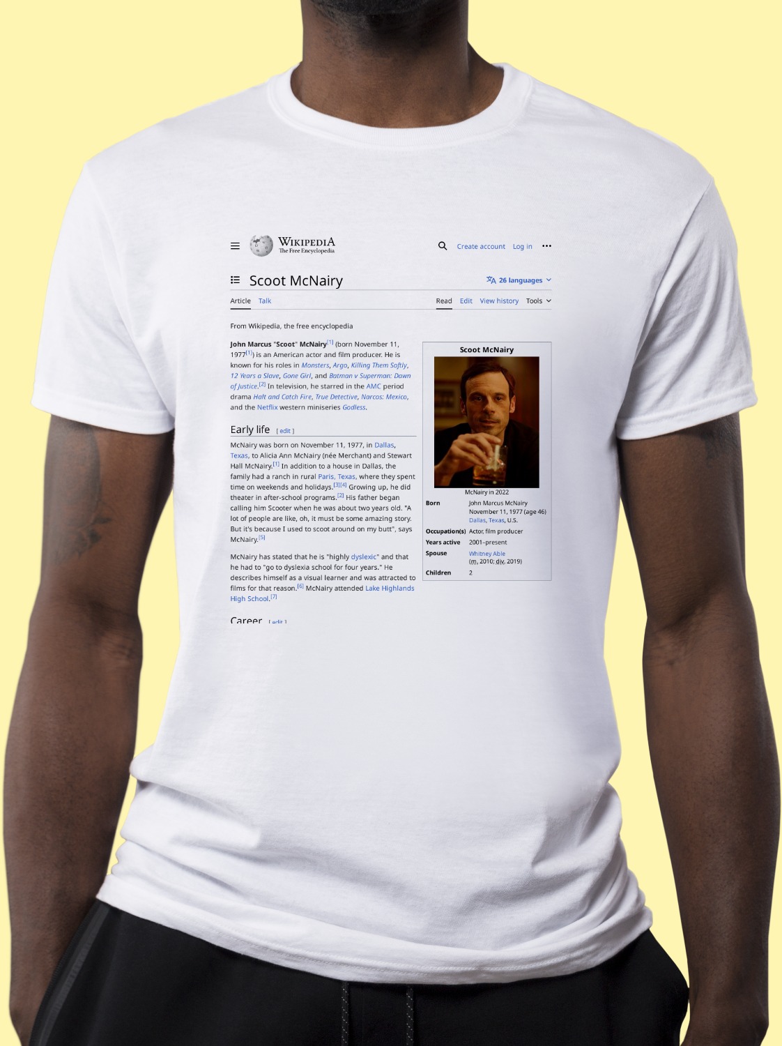 Scoot McNairy Wikipedia T-Shirt
